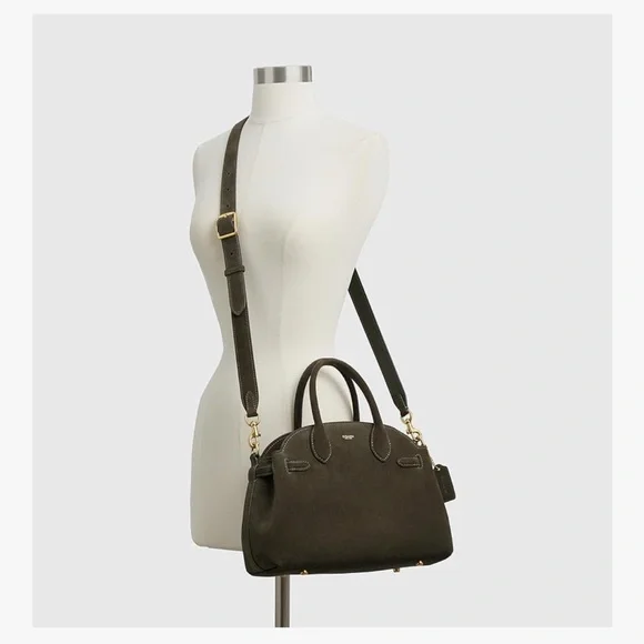 Coach Empire 28 Olive Green Suede - Picture 2 of 15